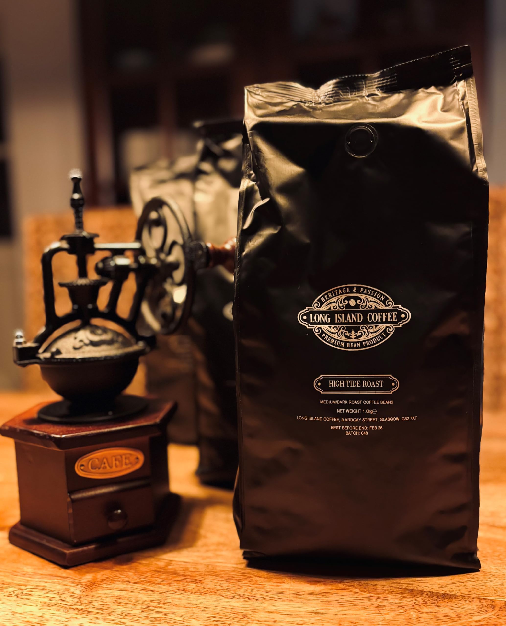 High Tide, Medium Dark Roast, whole coffee beans 1kg pack