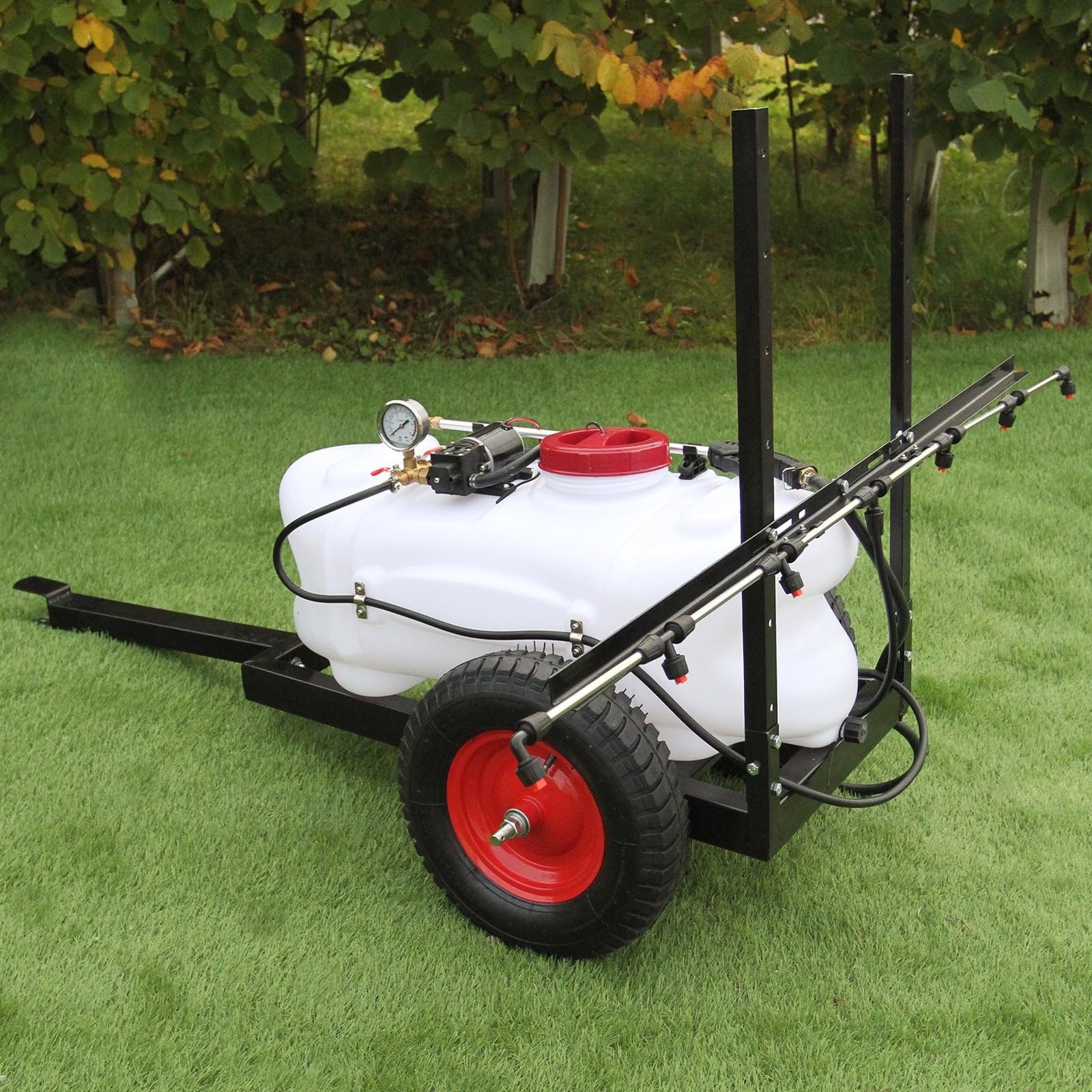 ATV opryskiwacz przyczepa 60 l wysięgnik quad elektryczny 12 V plama uprawy chwastów gospodarstwo rolnicze ręczna lanca zbiornik ogród