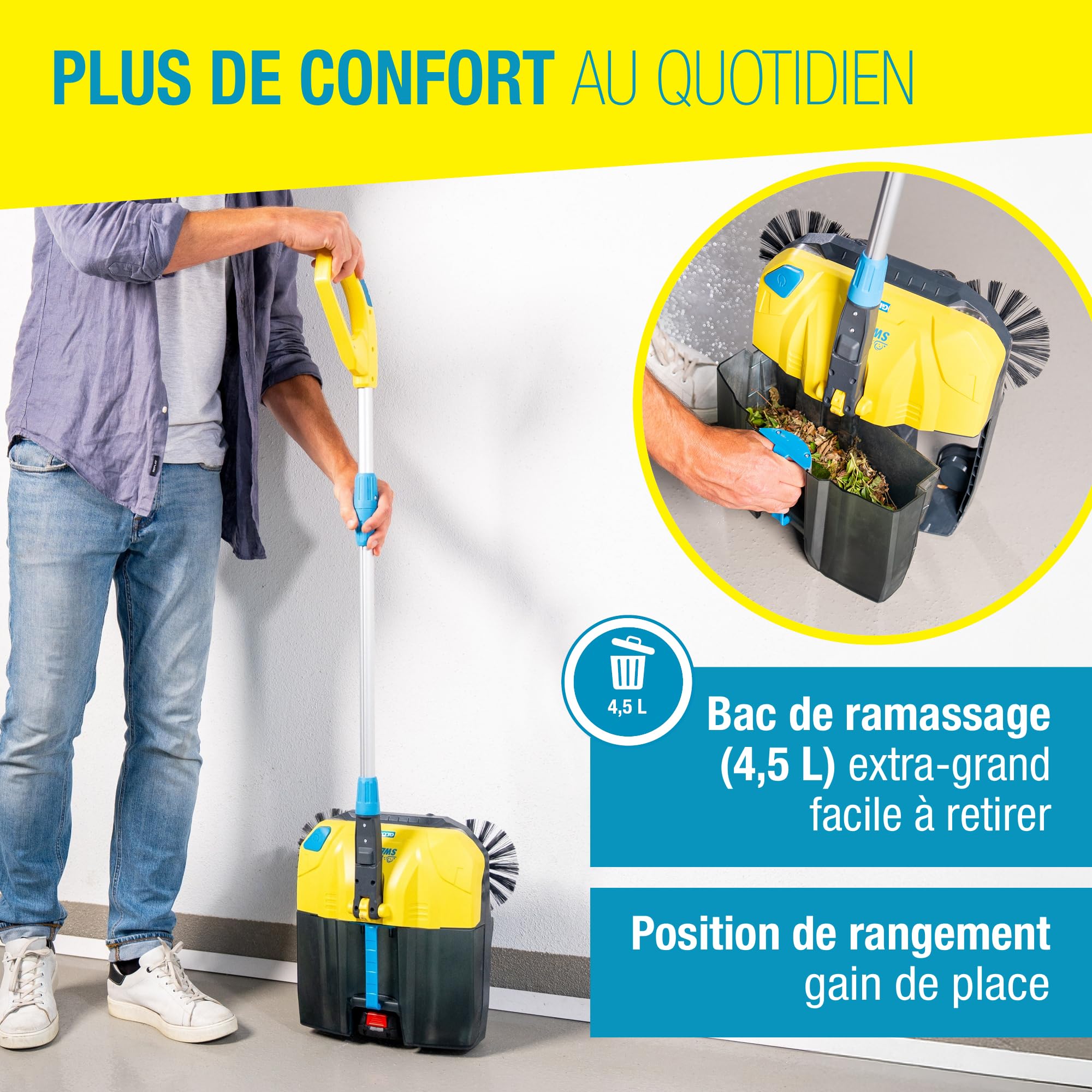 Gloria Balayeuse EasySweep 18V | Compatible Batterie Bosch 18V (Outil Seul)