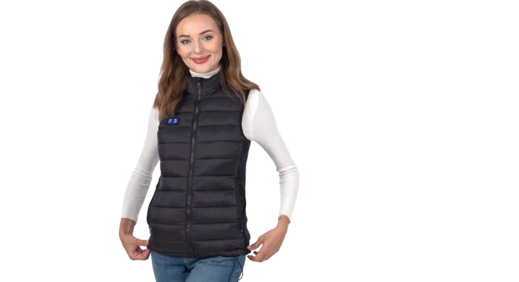 Loowoko Gilet Riscaldato Da Donna Con Batteria Inclusa, Gilet