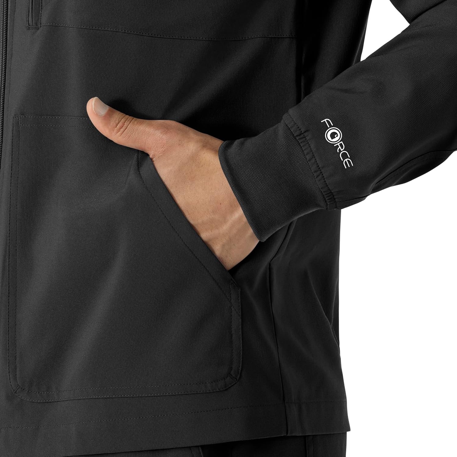 Carhartt Scrubs C80023 Men's Rugged Flex® Modern Fit Bonded Fleece Jack - Image 7