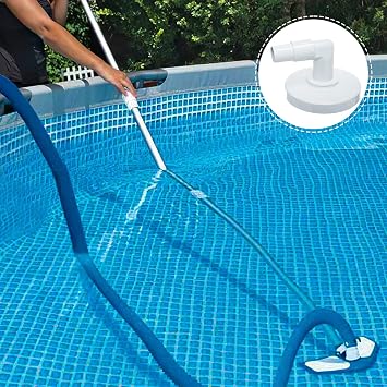 PAMASE Pool Skim Vacuum Plate Adapter - SP11041 Same Size Compatible with Hayward SP1090, SP1091, SP1092 Skimmer, 6in Above-Ground Pool Vacuum Plate Replacement with 1 1/4 & 1 1/2 Combo Hose Elbow