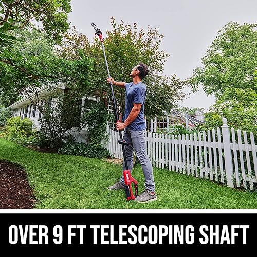 Miniatura 6 de SKIL PWR CORE 40 - Kit de motosierra de pértiga de 10 pulgadas y 40 V sin escobillas con eje telescópico +9 pies y cabezal angulado, batería de 2.5