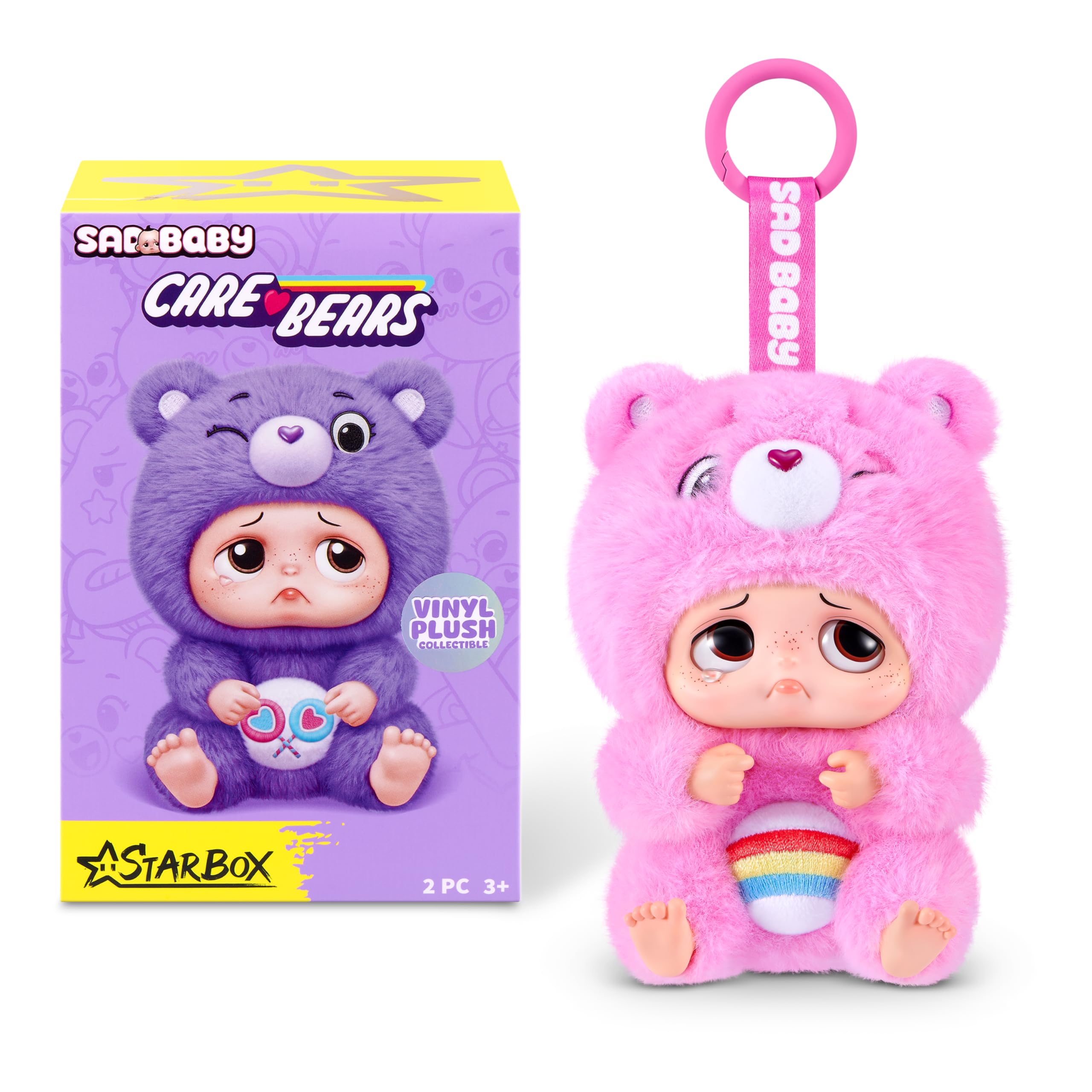 Sad Baby Starbox Care Bears Series 1 Blind Box Keychains by Starbox – Collectible Care Bears Character Figurines with Keychain Clips, Surprise Toy for Kids Ages 3+ and Collectors