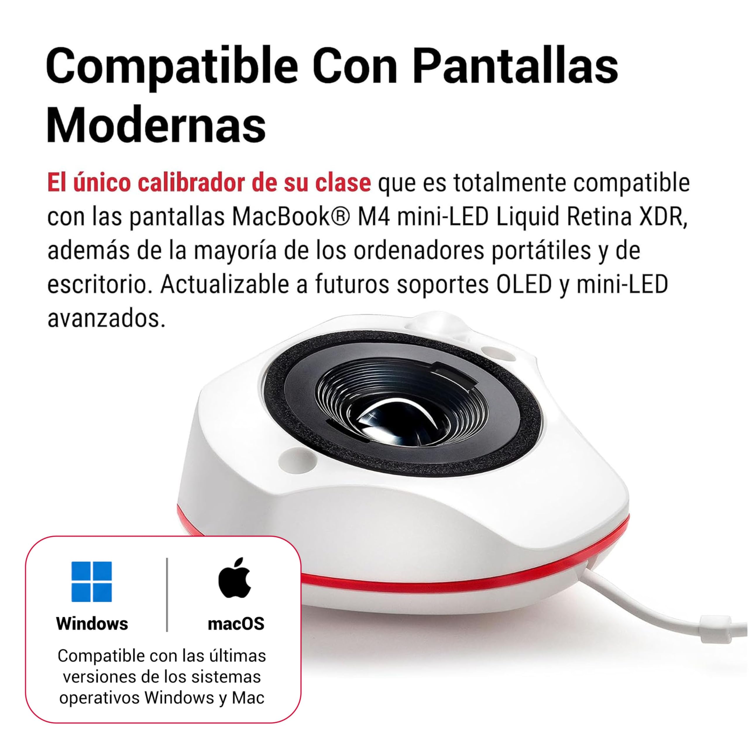 Datacolor SpyderExpress – Calibración de Monitores para Fotografía, Diseño y Creación, Compatible con MacBook M4 mini-LED, Calibra 3 Pantallas, Configuración en 90-segundos, Software Actualizable