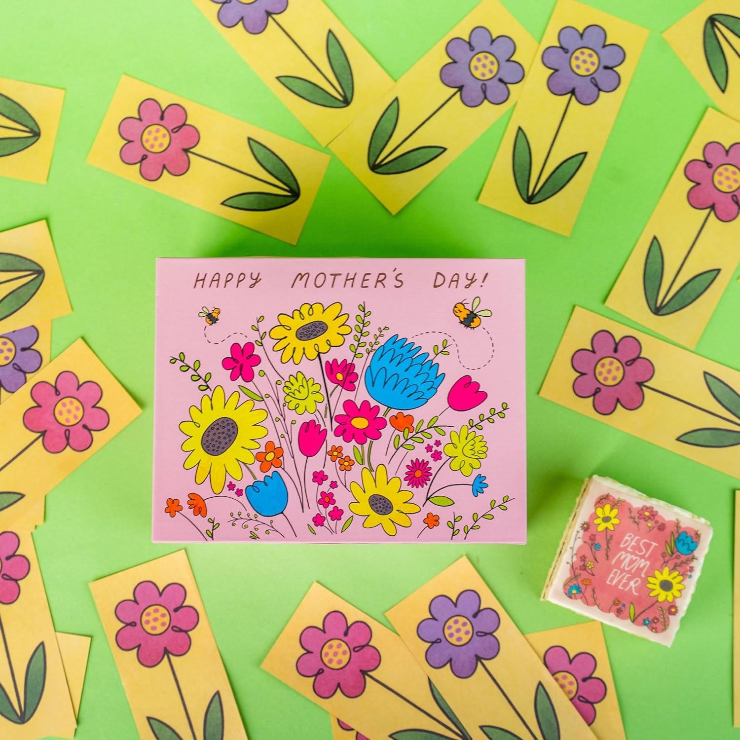 Sweet Flower Shower Surprise Gift Box by Send A Cake, Ready to Gift, No Assembly Required with Chocolate Caramel Crispy Cake - Mother's Day Special for Mom, Mother, Mama, Grandma
