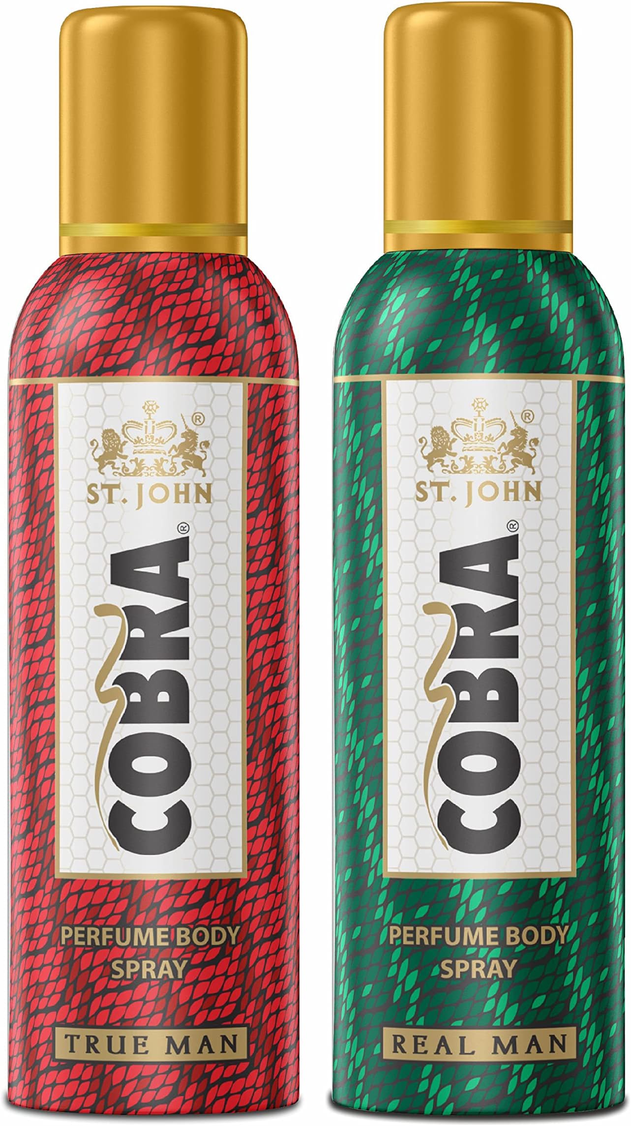 ST.JOHN COBRA Perfume For Men, Long Lasting Fragrance, Irresistible Scent, Fresh and Soothing Men Perfume, Eau De Parfum Men, COBRA- Real Man & True Man (100ml Each - Pack of 2)