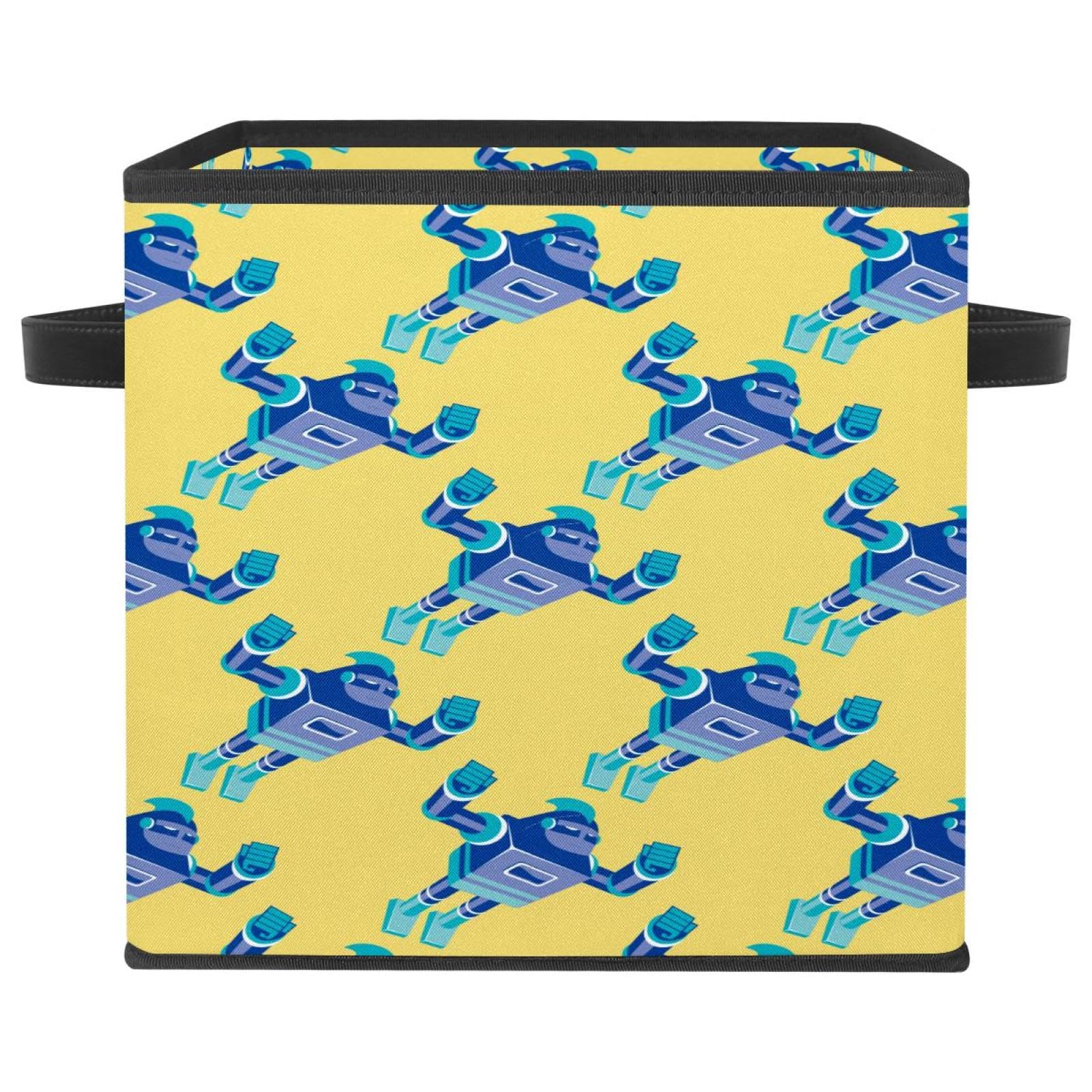 Panier de rangement en tissu avec poignées bac pliable gain de place