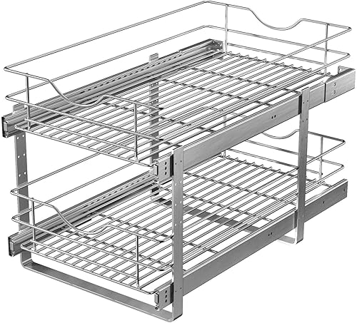 Miniatura 8 de Organizador de gabinete extraíble, (20½ pulgadas de ancho x 20 pulgadas de profundidad) cajón extraíble de cierre suave, organizador deslizante para