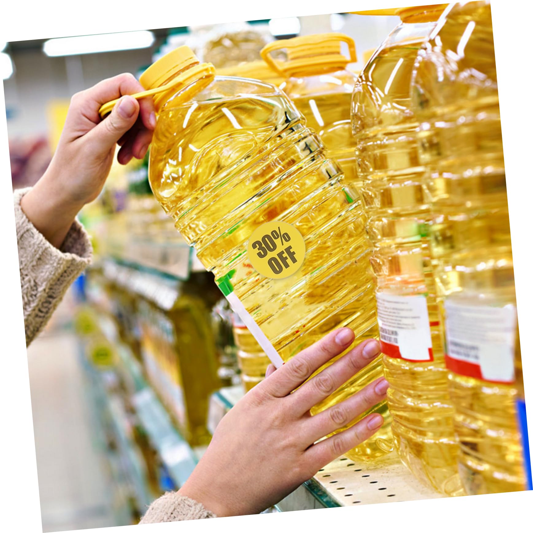 ARTIBETTER 3 Set Adesivi Dei Cartellini Dei Prezzi Cartellino Dettaglio Rimovibile Adesivi Per Etichette Alimentari Per Del Supermercato Yellow 3 * 3