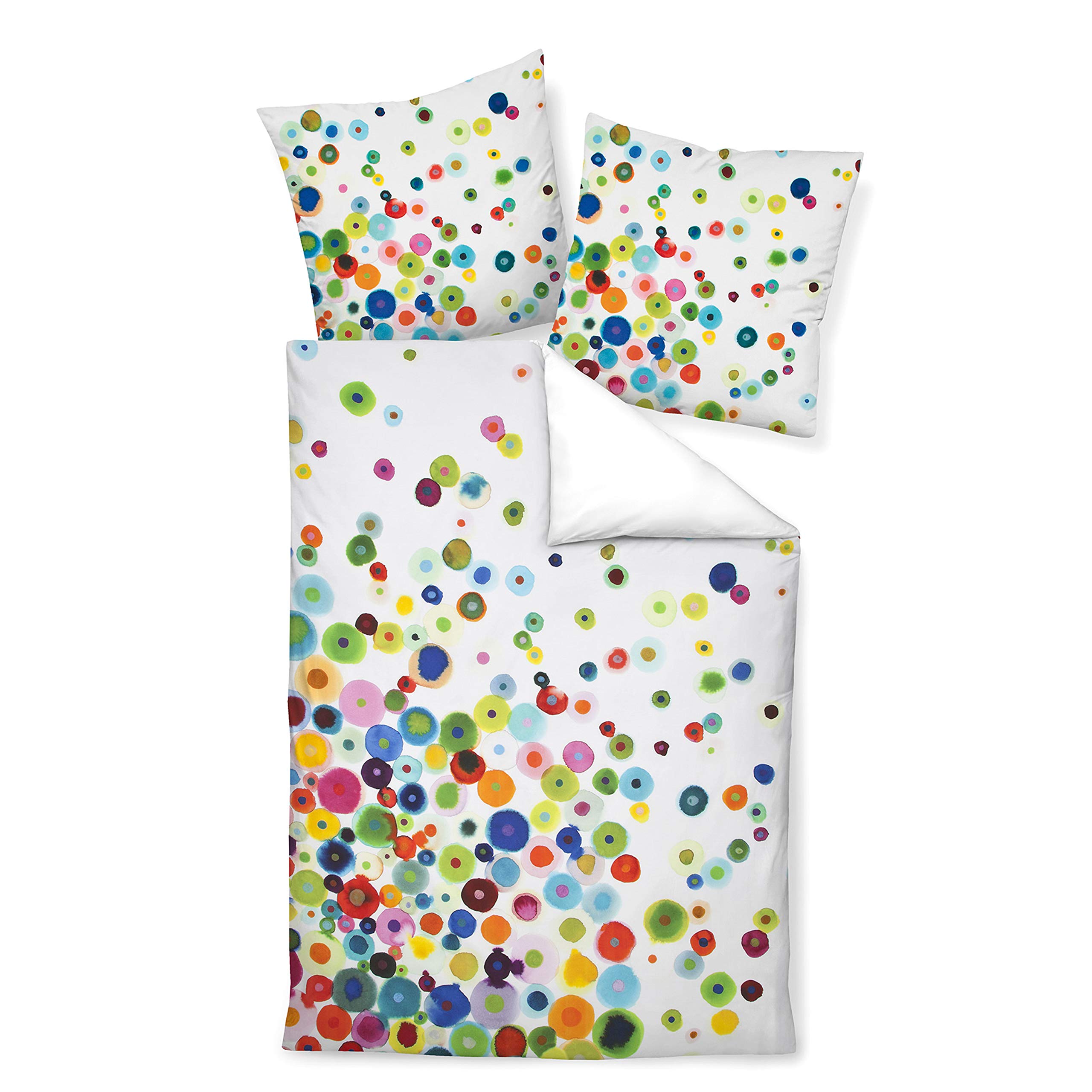 Janine Design Mako-Satin Bettw?sche modern Art 42030-09 Multicolor 1 Bettbezug 135 x 200 cm + 1 Kissenbezug 80 x 80 cm