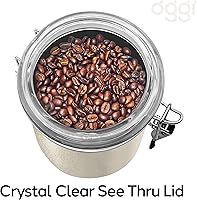 Vista 28 de Frasco hermético Oggi de acero inoxidable con tapa transparente y cierre de sujeción, Plateado