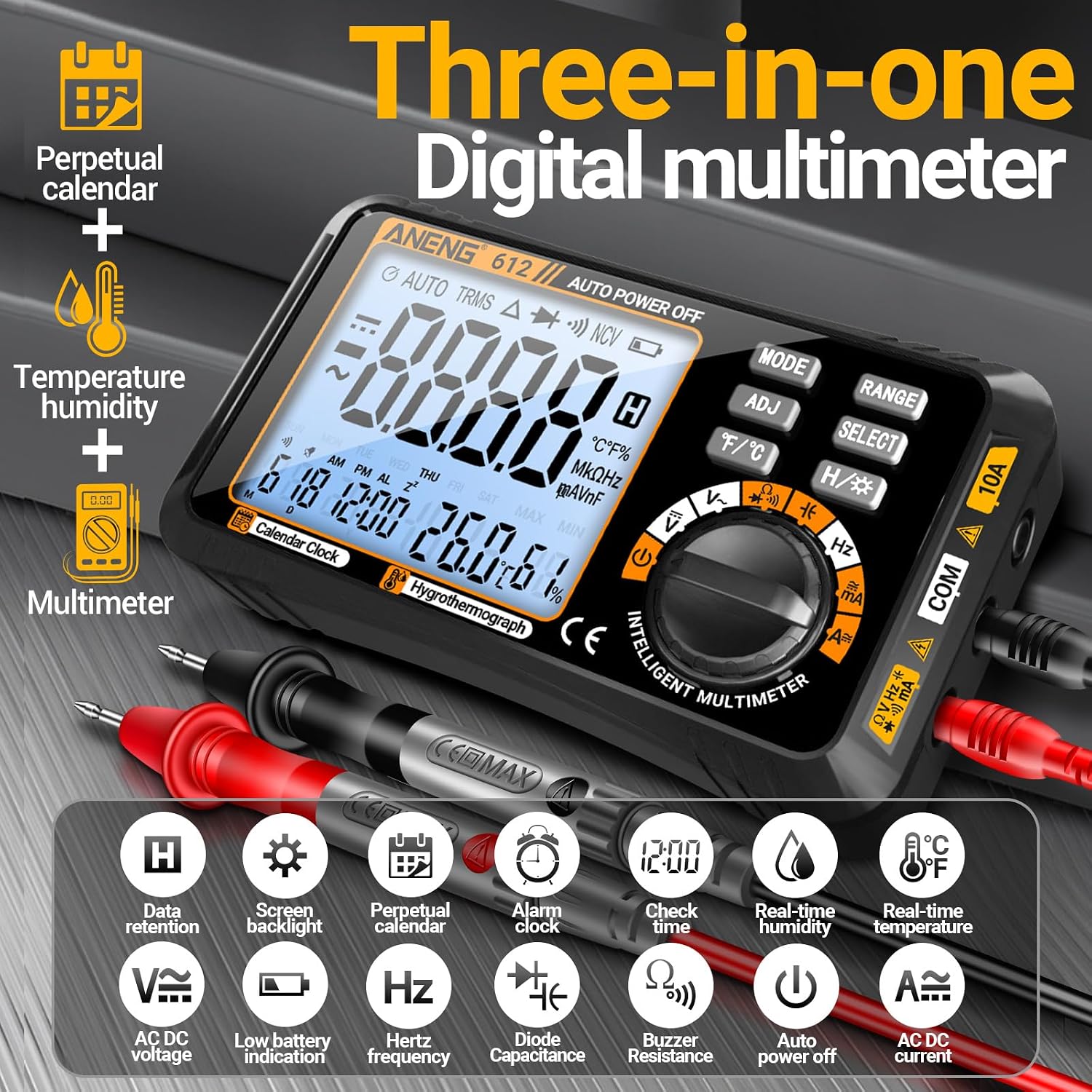 Multimeter Unit Trms ANENG 612 TRMS Digital Multimeter User Manual