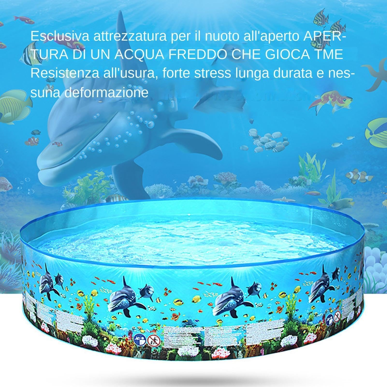 Piscina Pieghevole Bambini Vasca Da Bagno Esterna Estiva Non Gonfiabile | Piscina Pieghevole ad Acqua Per Animali Domestici Bambini Adulti Famiglia Giardino Cortile Terrazza