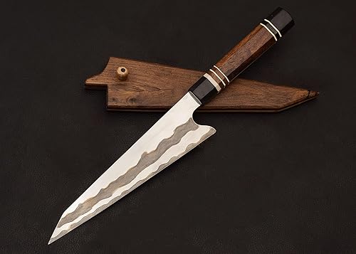 Miniatura 7 de sharplame Acero hecho a mano de encargo de alta 440 C 13 pulgadas de cocina azul del chef de la manija de la resina epoxi