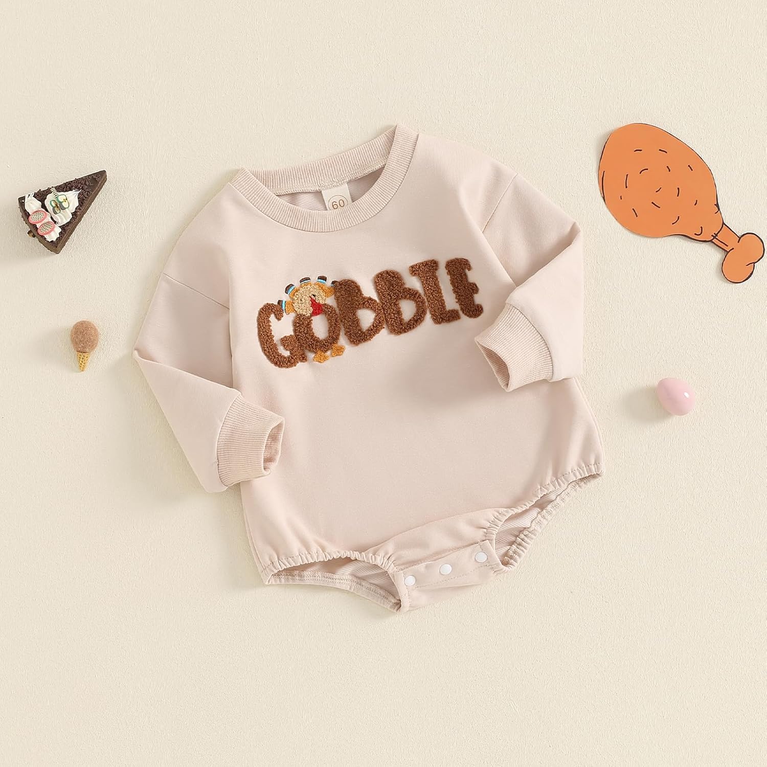 MoZiKQin Baby Halloween Thanksgiving Outfit Girl Boy Sweatshirt Romper Pullover Sweater Jumpsuit Cute Fall Winter Clothes - Image 2