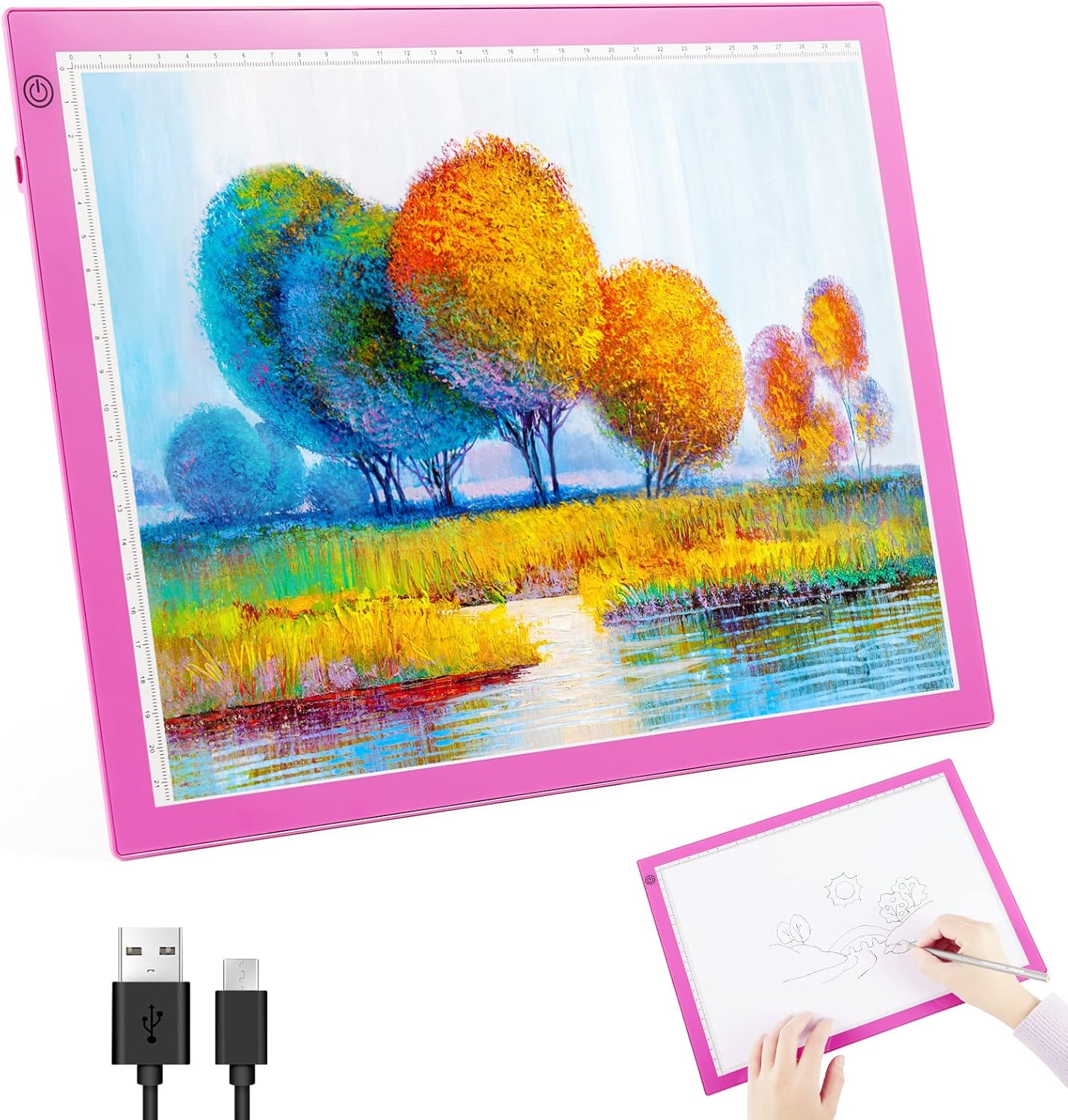 Mesa de Luz Dibujo A4, LonEasy LED Tableta de Luz de Iluminación de la ...