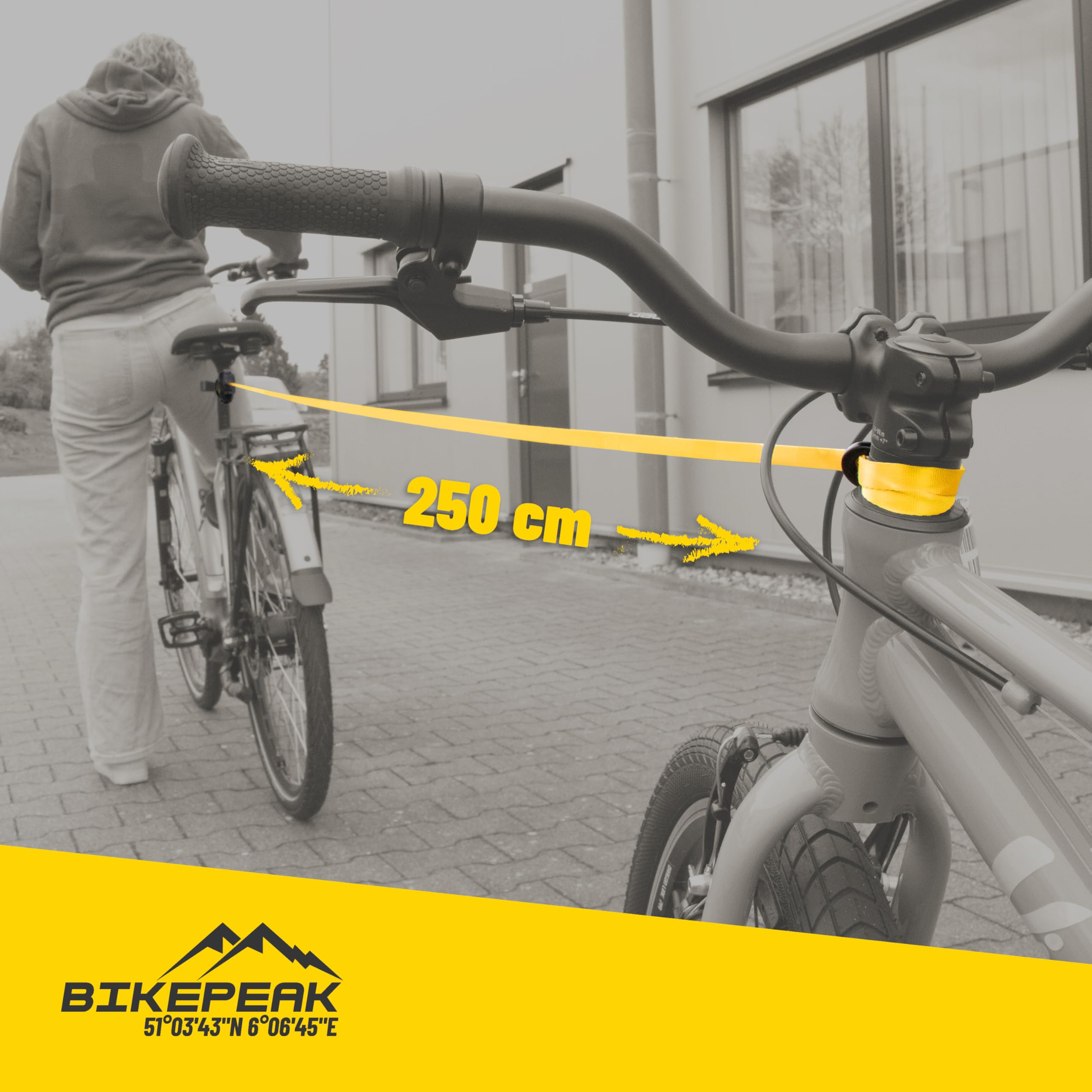 BikePeak Abschleppseil Fahrrad 250 cm