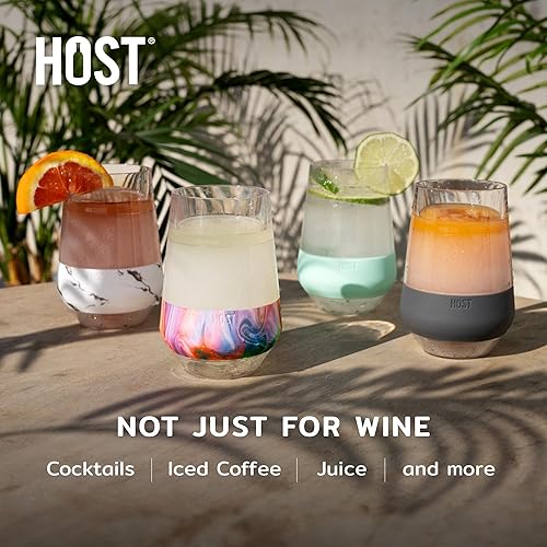 Miniatura 5 de HOST Freeze XL - Vaso refrescante de vino con aislamiento de doble pared, para Aperol Spritz, 12 onzas, color gris, juego de 2