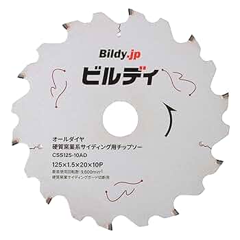 チップソ－2枚セット割  窯業系サイディング用　外径Φ125ｍｍ チップソ－2枚セット割 窯業系サイディング用 外径Φ125mm