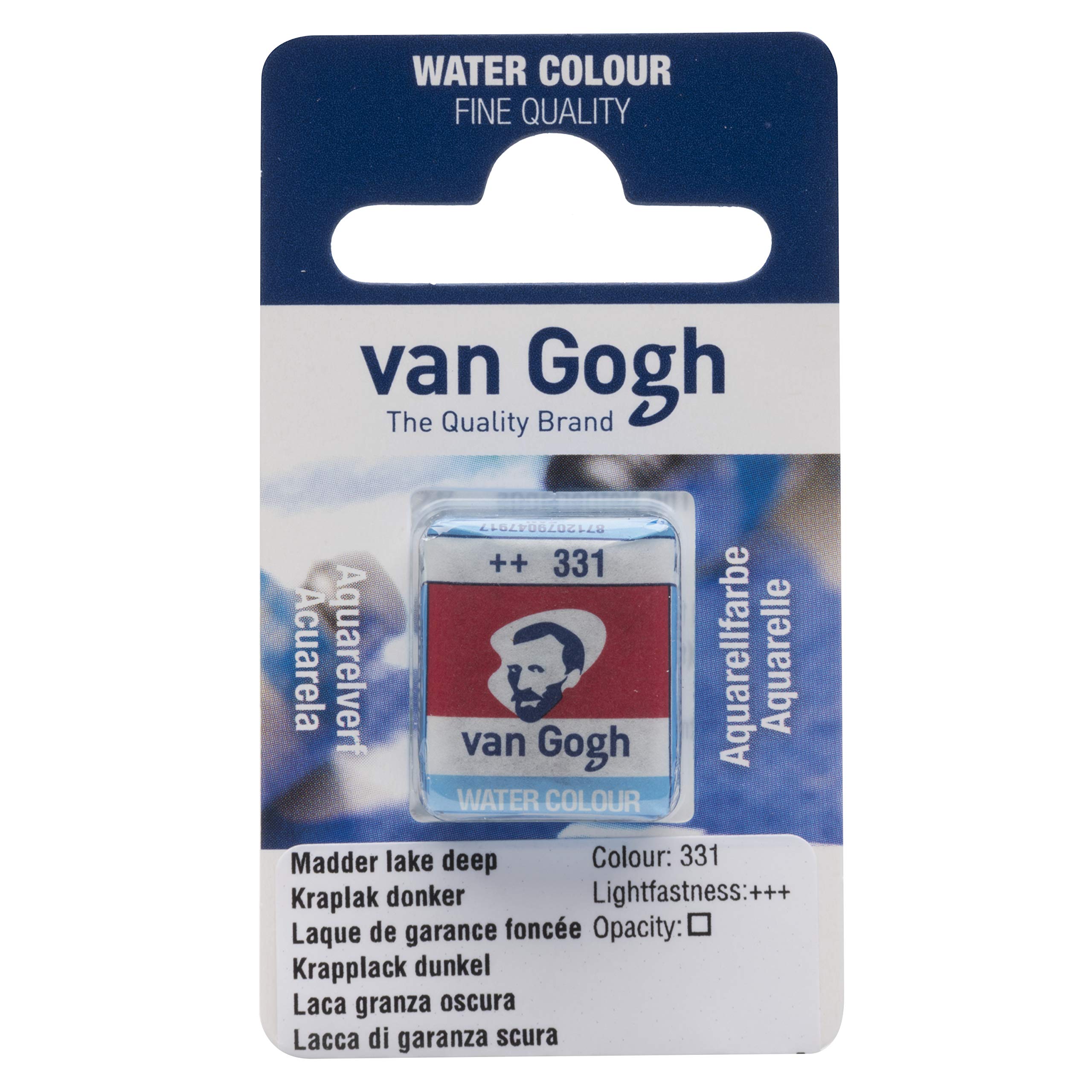 Van Gogh Deep Wood Root Pond Watercolour Paint, Half Pan, Madder Lake Deep 331