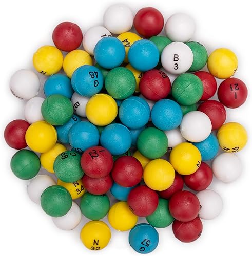 150 bolas de bingo multicolor Bolas de plástico de 35 pulgadas para jaulas de bingo estándar y rifas reemplazo de bolas de bingo perdidas
