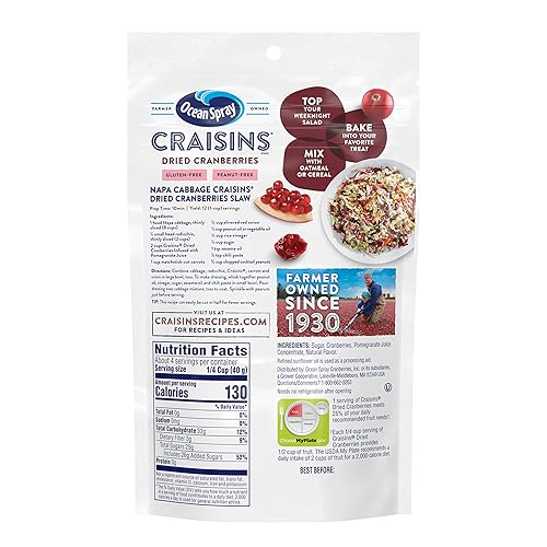 Vista 53 de Ocean Spray, Craisins - Arándanos secos, original, bolsa resellable de 12 onzas