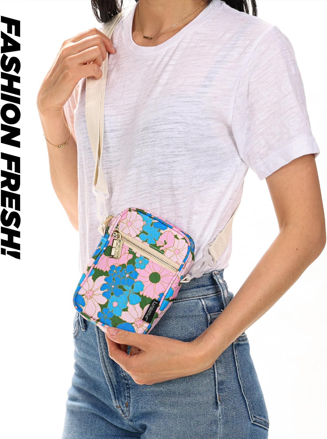 Fydelity Small Crossbody Bags for Women & Men – 80s/90s Small Bum Bag – Stylish Travel & Festival Belt Bag – Ideal Fanny Pack for Daily Fashion – Perfect for Travel & Everyday Wear (88619) - Image 4