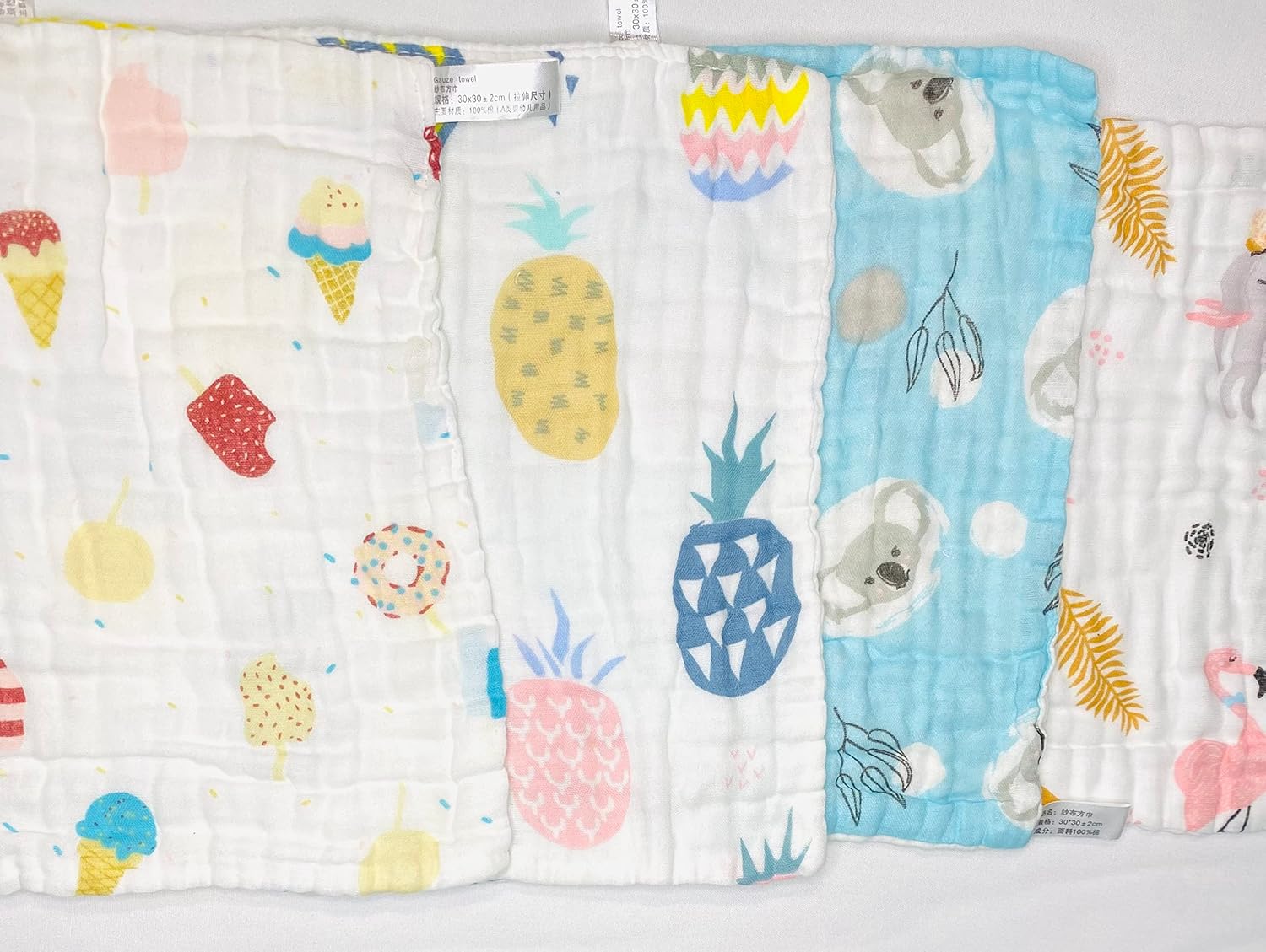 8Pack Baby Girl Muslin Burp Cloth, Super Soft for Newborn