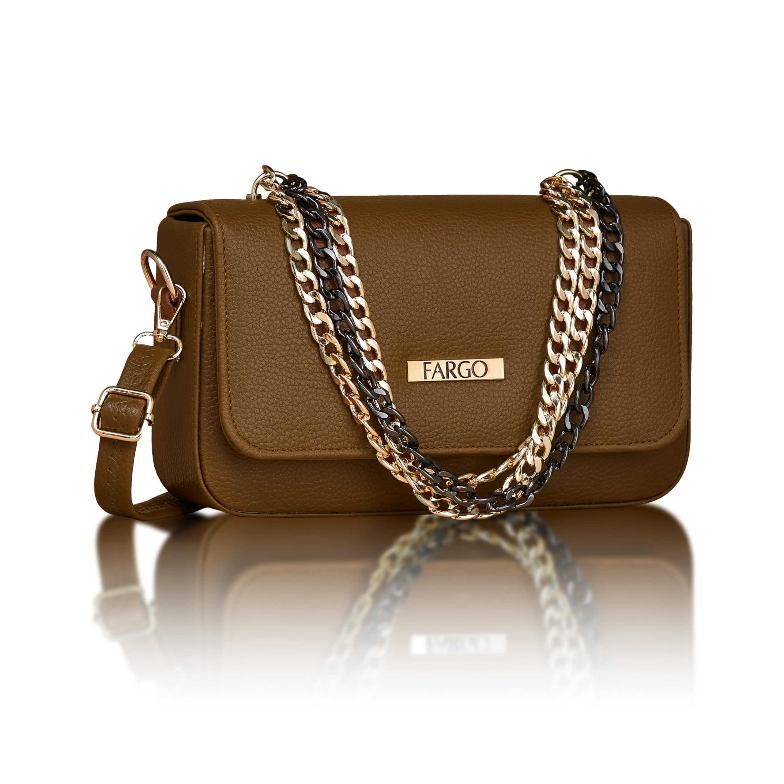 Fargo Stylish Croco Textured Sling Bag for Women (Brown) (B0DBR3YVX7) Amazon Price History, Amazon Price Tracker