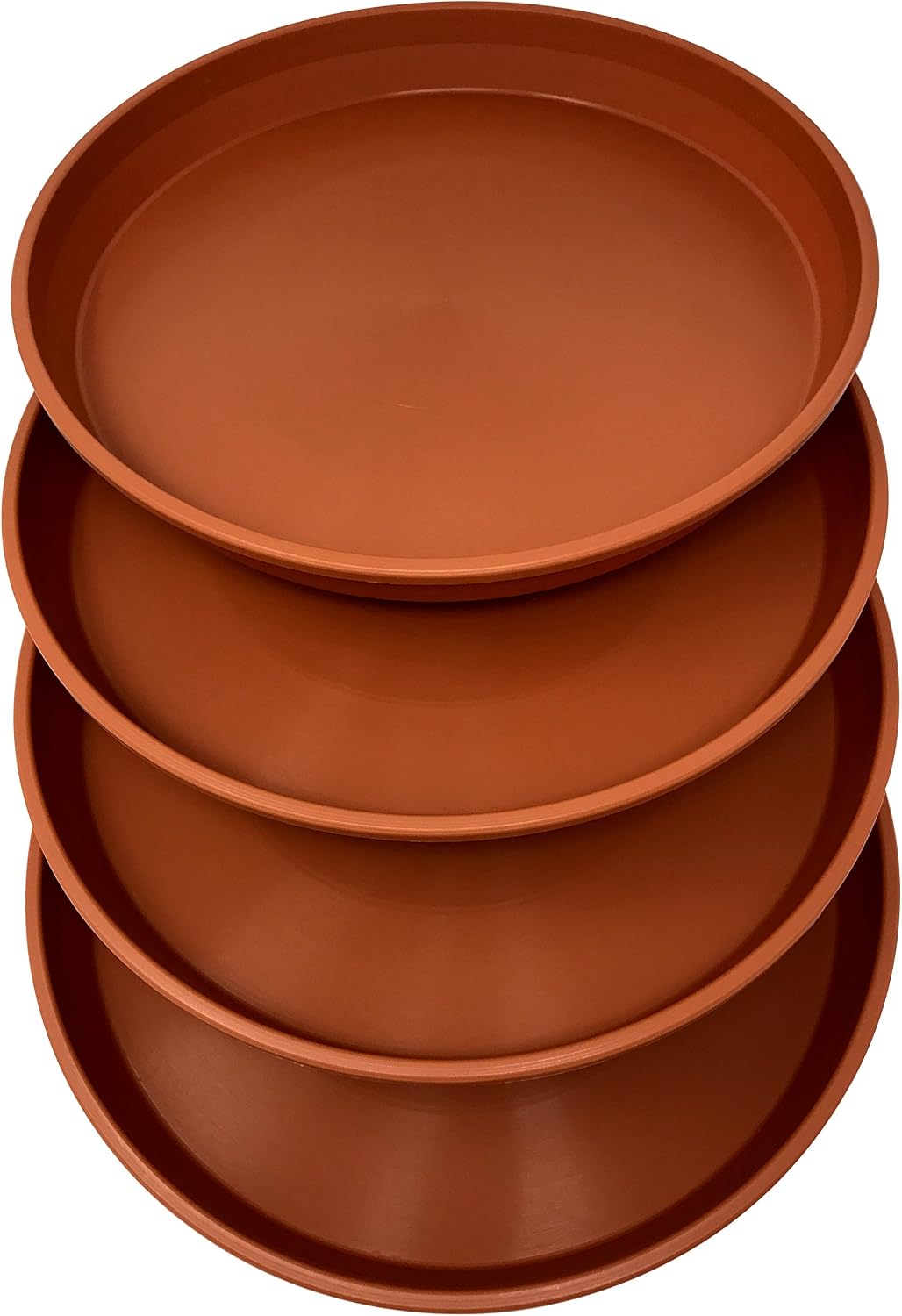 Matri Round Plastic Plant Saucer 9" Set of 4 Units (Terracotta Color)