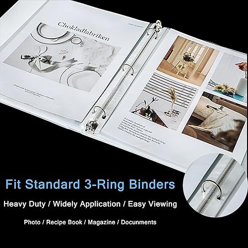 Miniatura 5 de Seashell 200 protectores de hojas resistentes antirreflejos, protectores de páginas de 3.2 milésimas de pulgada de grosor reforzados con 3 agujeros,