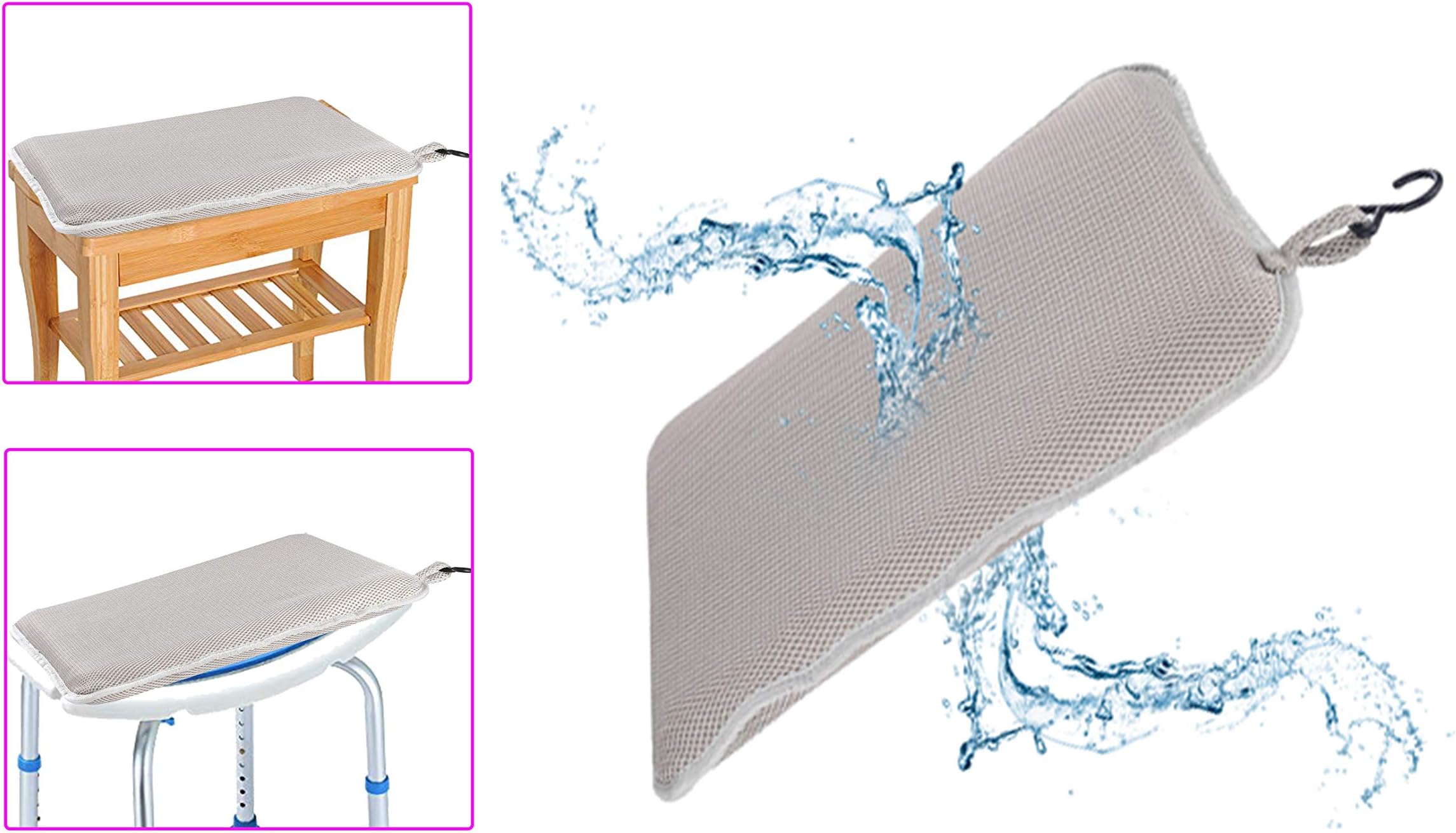Shower Bench Seat Bathtub Cushion Shower Chair for Elderly Seniors Bath Cushion Shower Seats Transfer Bench Handicap Tub Benches for Bathtubs Disabled Shower Chairs Pillow Padded Bath Stools Seat Mat