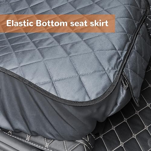 Miniatura 3 de URPOWER Funda de asiento delantero para perros, 100% impermeable, antideslizante, protector de asiento de coche para mascotas, acolchado y duradero,