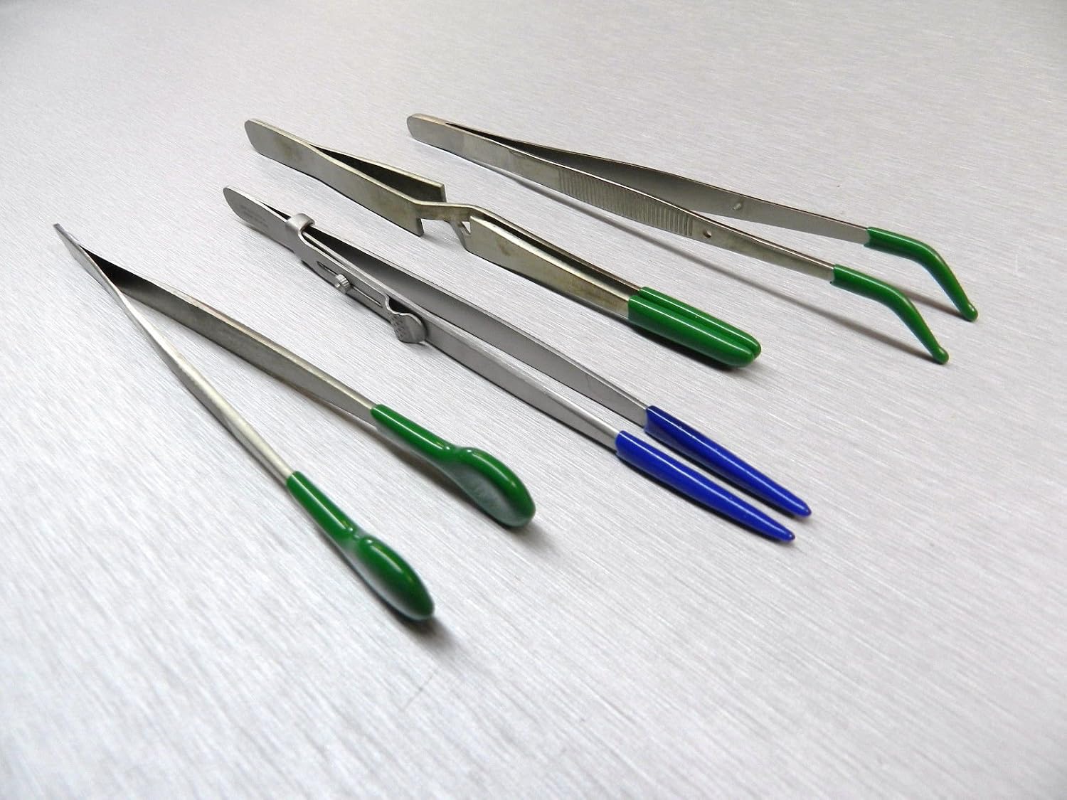 Tweezers Rubber Coated Tips PVC Non MARRING 4 Pcs Beads Jewelry Hobby Craft Work