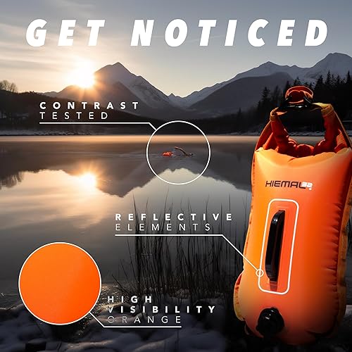 Miniatura 3 de Swim Buoy for Open Water with Dry Bag 15L - Fully Waterproof Swim Bubble - Be Safe with Higher Visibility, Toughened Nylon and Rest Handle Swimming