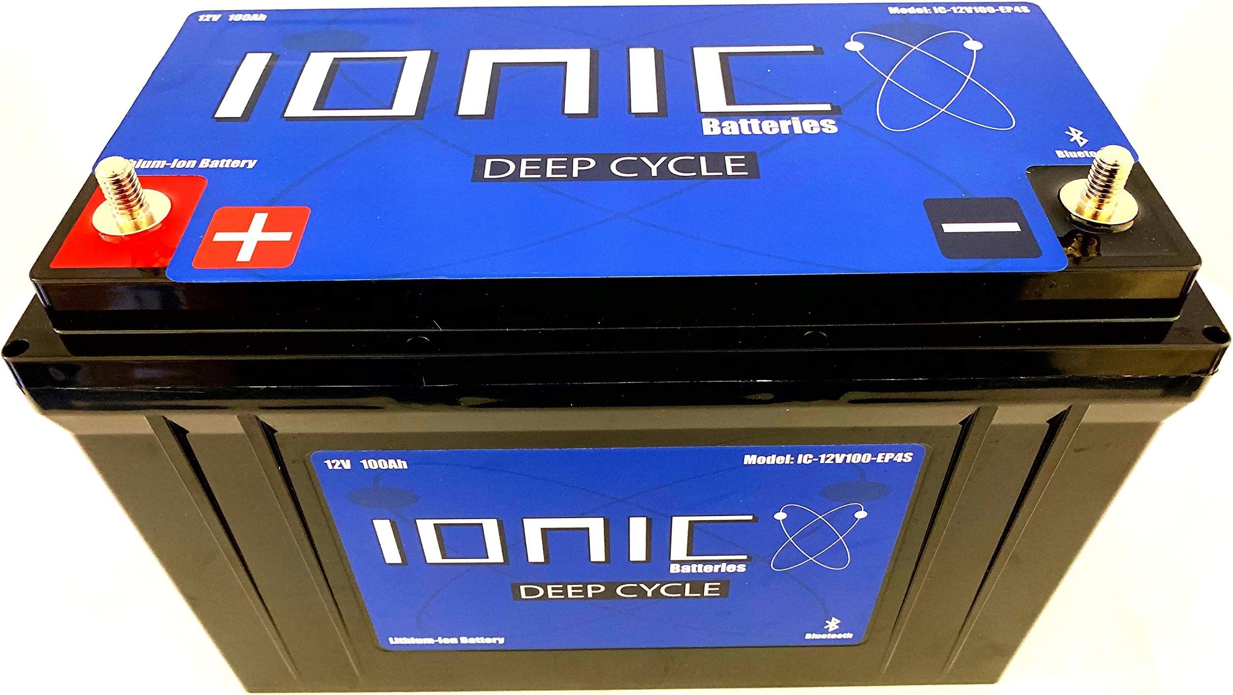 Lithium Ion Deep Cycle Battery 12V 100Ah Group 31 - Ionic 12V100-EP - Built in Bluetooth Monitoring - 11 Year Warranty - Great for Trolling Motors, Kayaks, Lift Gates, Floor Sweepers, and more