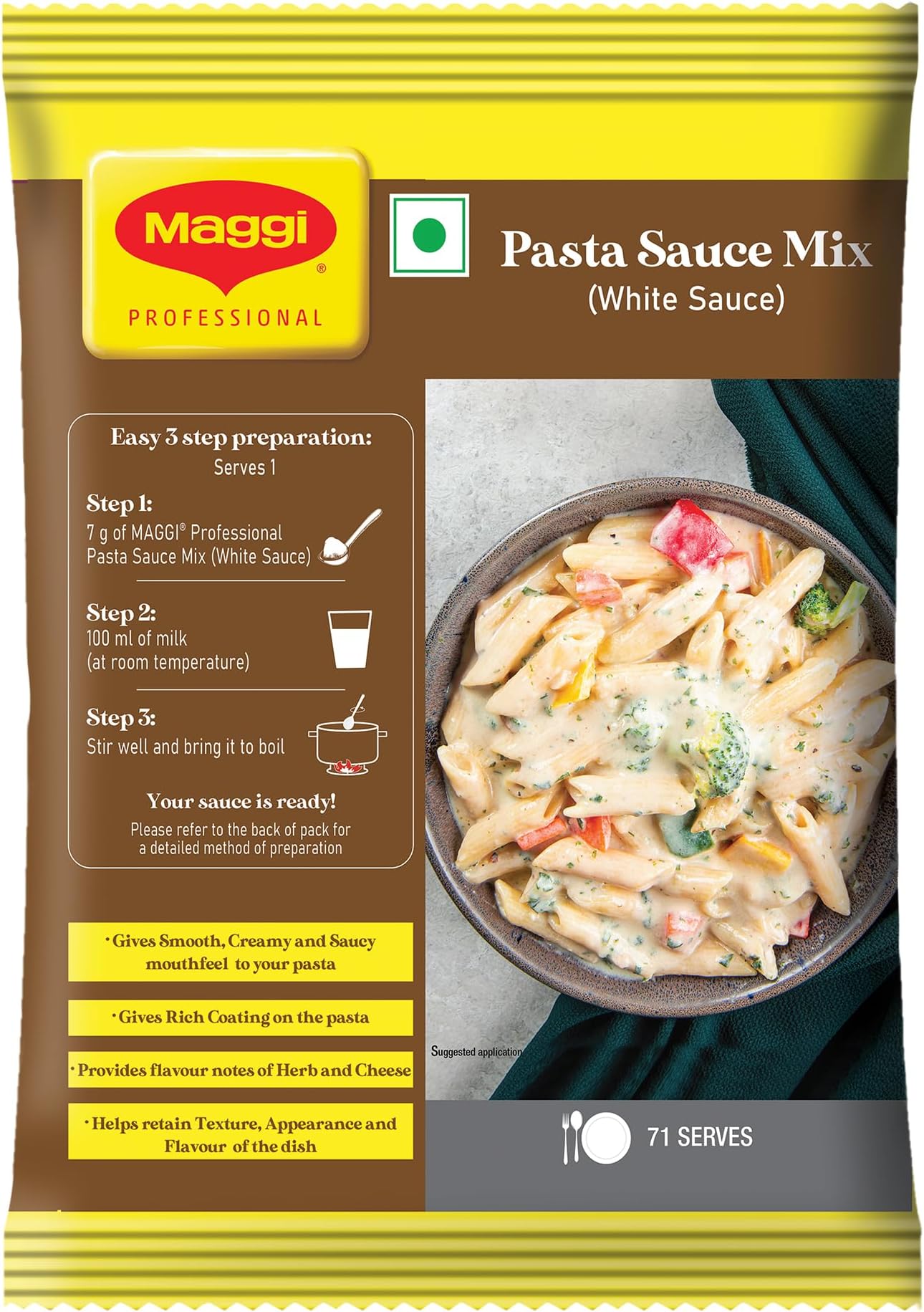 MAGGI Professional Pasta Sauce Mix,White Sauce - 500g, Pouch