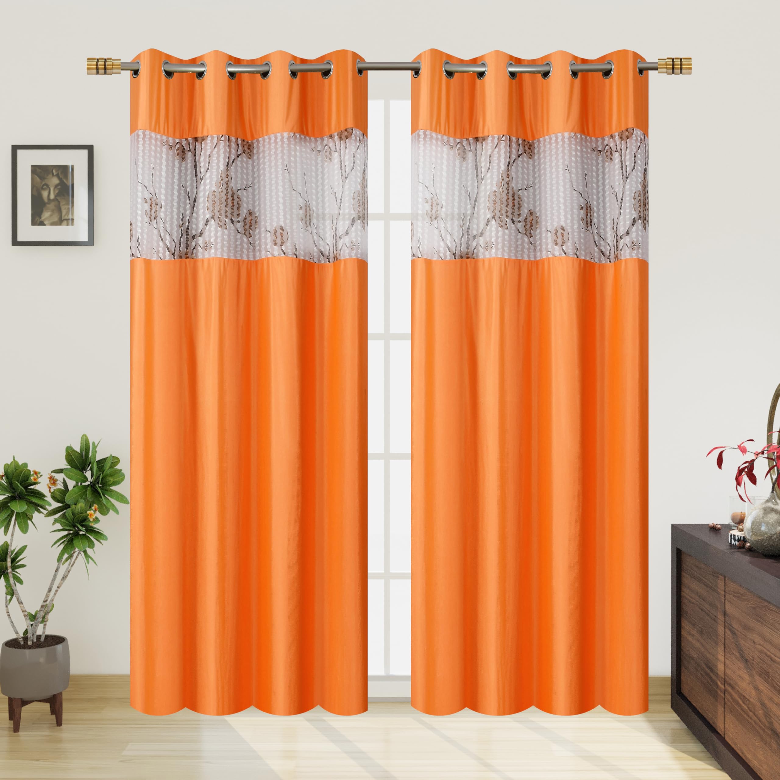Small Window Curtains - Coffee -12