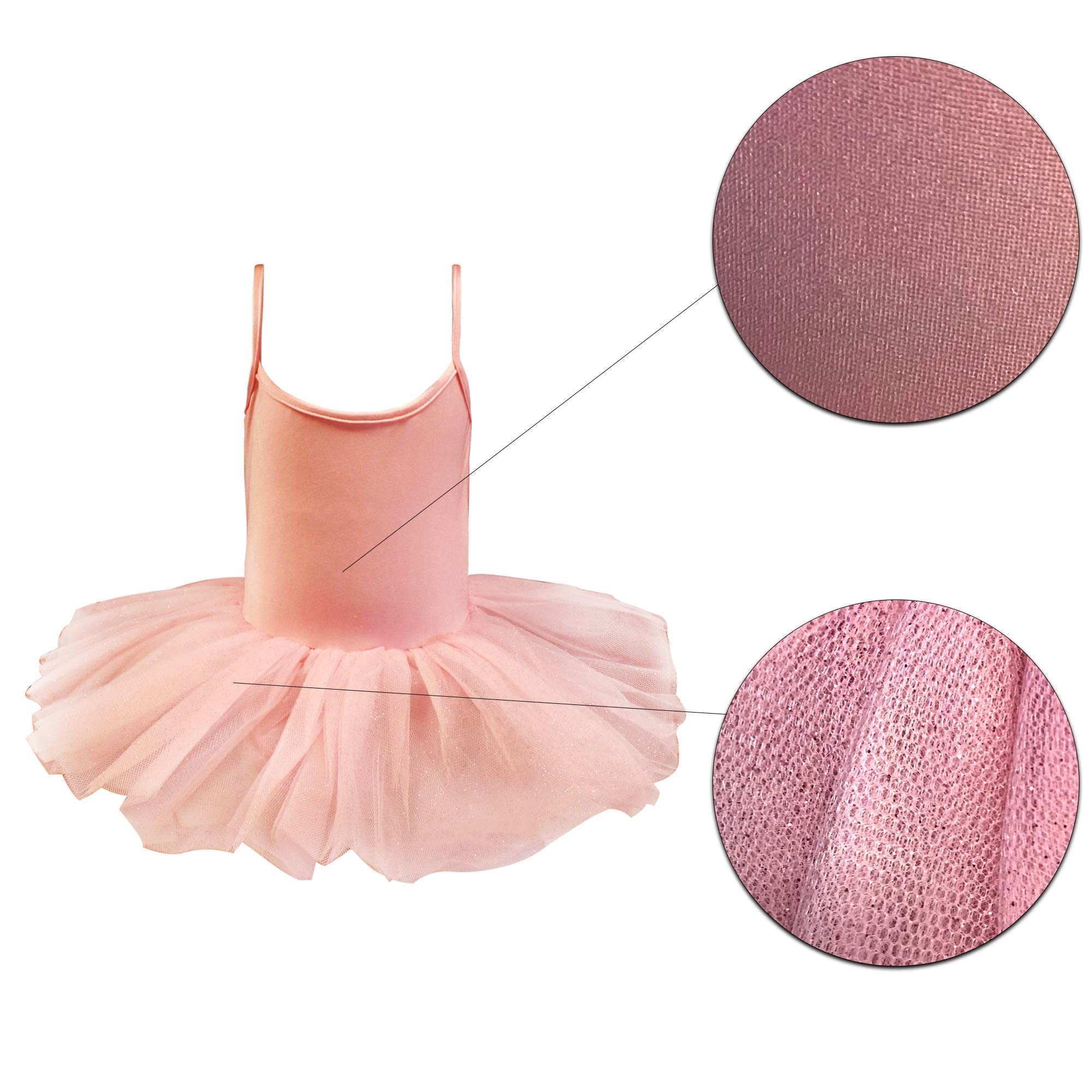 Carnavalife Maillot de Ballet Danza Mujer Elástica con Falda Tutu