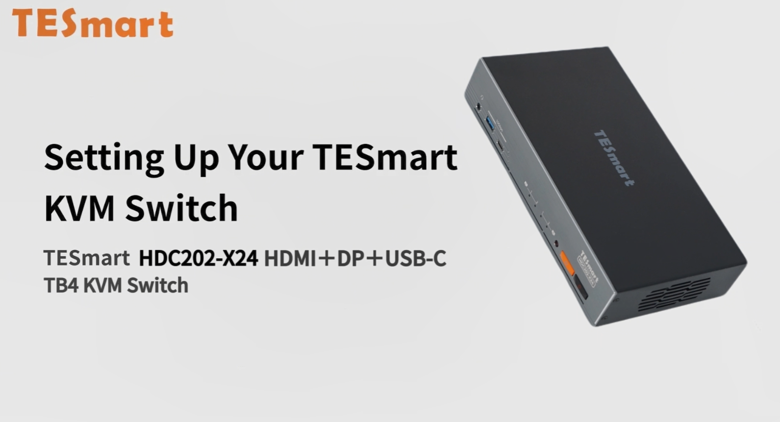TESmart Thunderbolt 4 KVM Switch 2 Monitors for Laptop & Desktop
