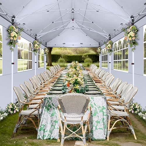 Miniatura 8 de COBIZI - Toldo desplegable de 10 x 20 pies con paredes laterales, toldo comercial impermeable, glorieta instantánea para exteriores, protección UV,