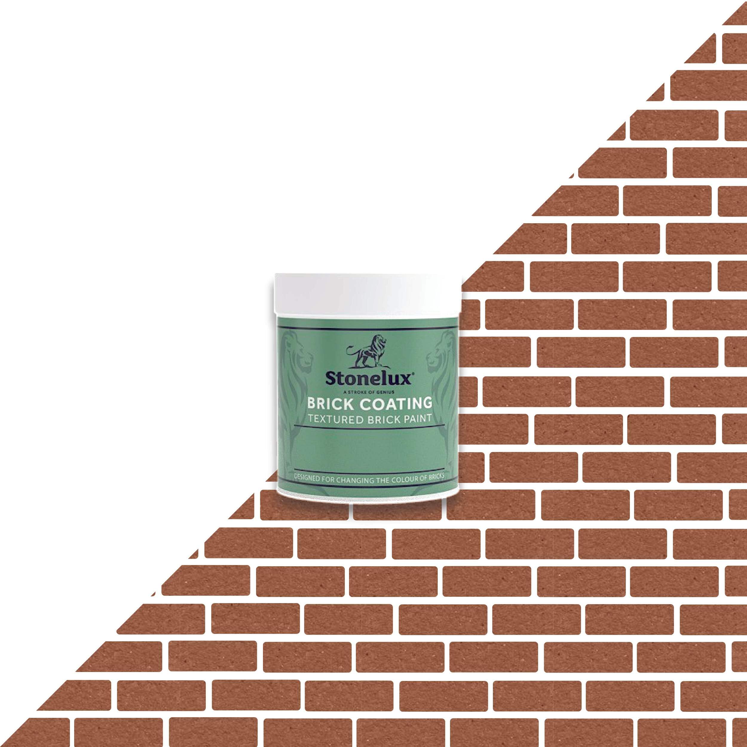 Stonelux Orange Stonelux® Brick Coating - Textured Brick Effect Paint For Changing And Restoring Brickwork 250Ml