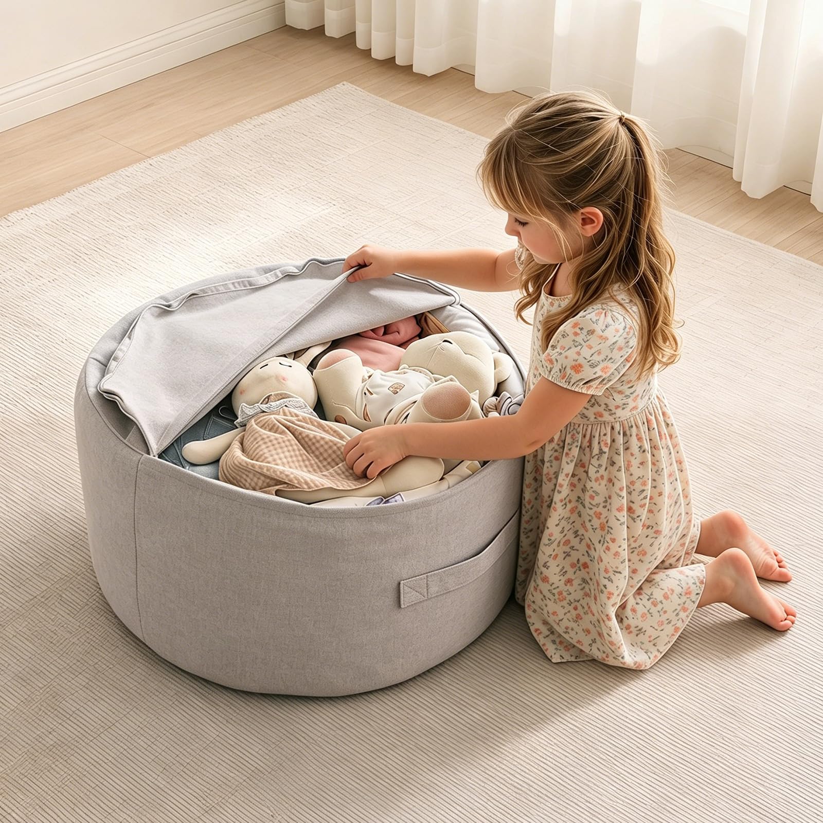 sitzkissen aufbewahrung YNNHUDEEP Kuscheltier 58x28cm, Plüschtier Spielzeug Aufbewahrung als Sitzsack Bezug Ohne Füllung für Kinderzimmer Kuschelecke, Bodensofa, Kinder Bodenmatratze (Hellgrau) Küche, Haushalt & Wohnen Size:50x65cm Kuscheltier Sitzsack Aufbewahrung Abdeckung, 27.5 Zoll