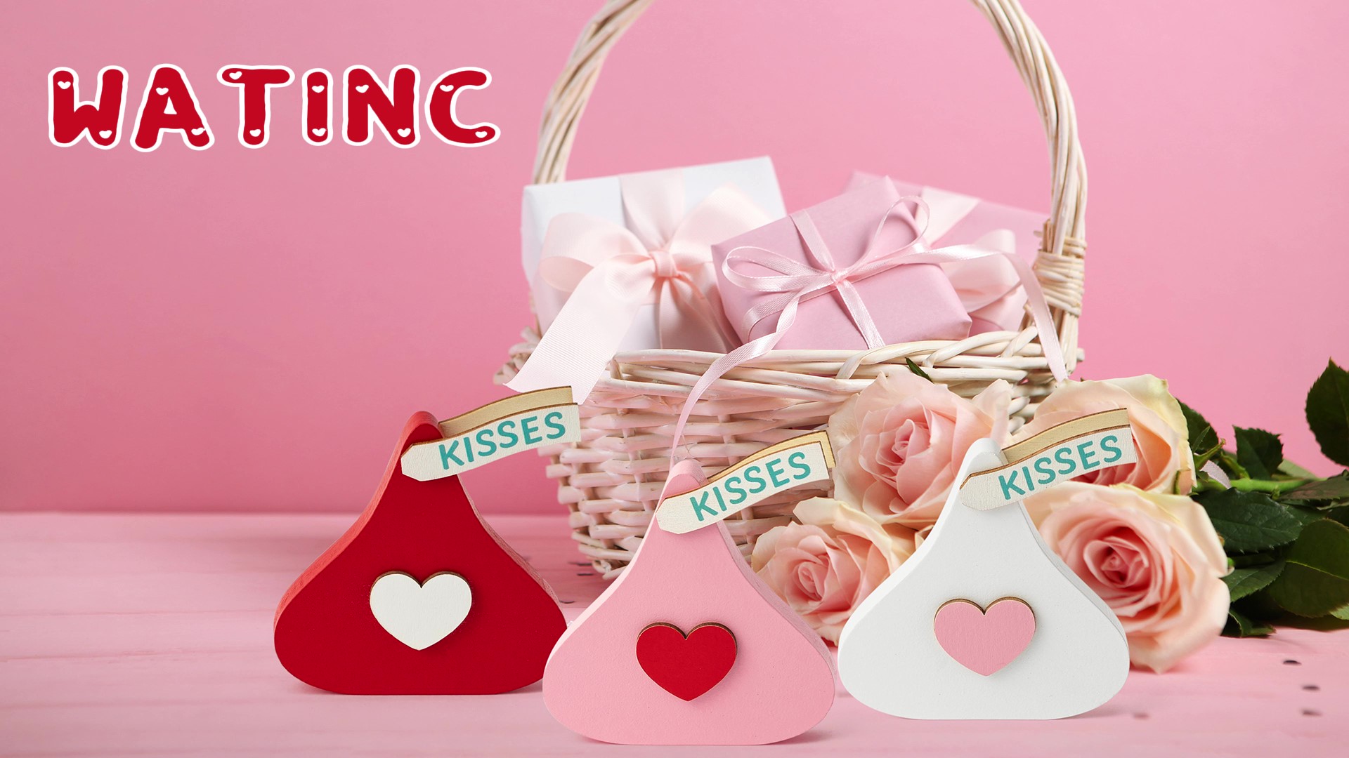 Amazon.com: WATINC Valentine Tiered Tray Signs - 3PCS Valentine's