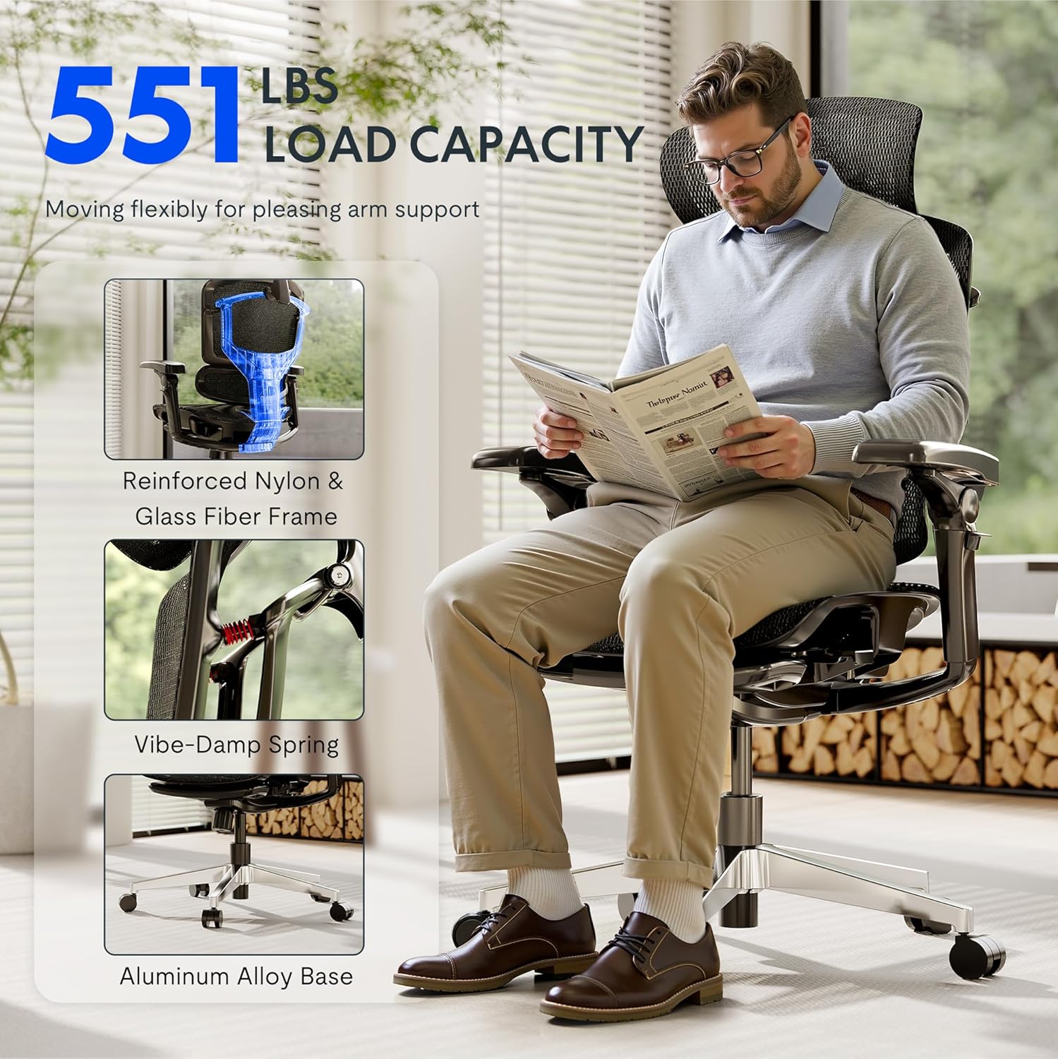 3-Position Tilt-Lock Mechanism with Footrest