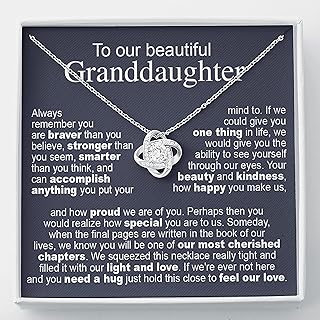 To Our Granddaughter Necklace, Granddaughter Necklace From Grandparents, Granddaughter Gifts From Grandma And Grandpa, Graduation Gift, Necklace For Granddaughter, Granddaughter Christmas Gifts, Sterling Silver, Cubic Zirconia