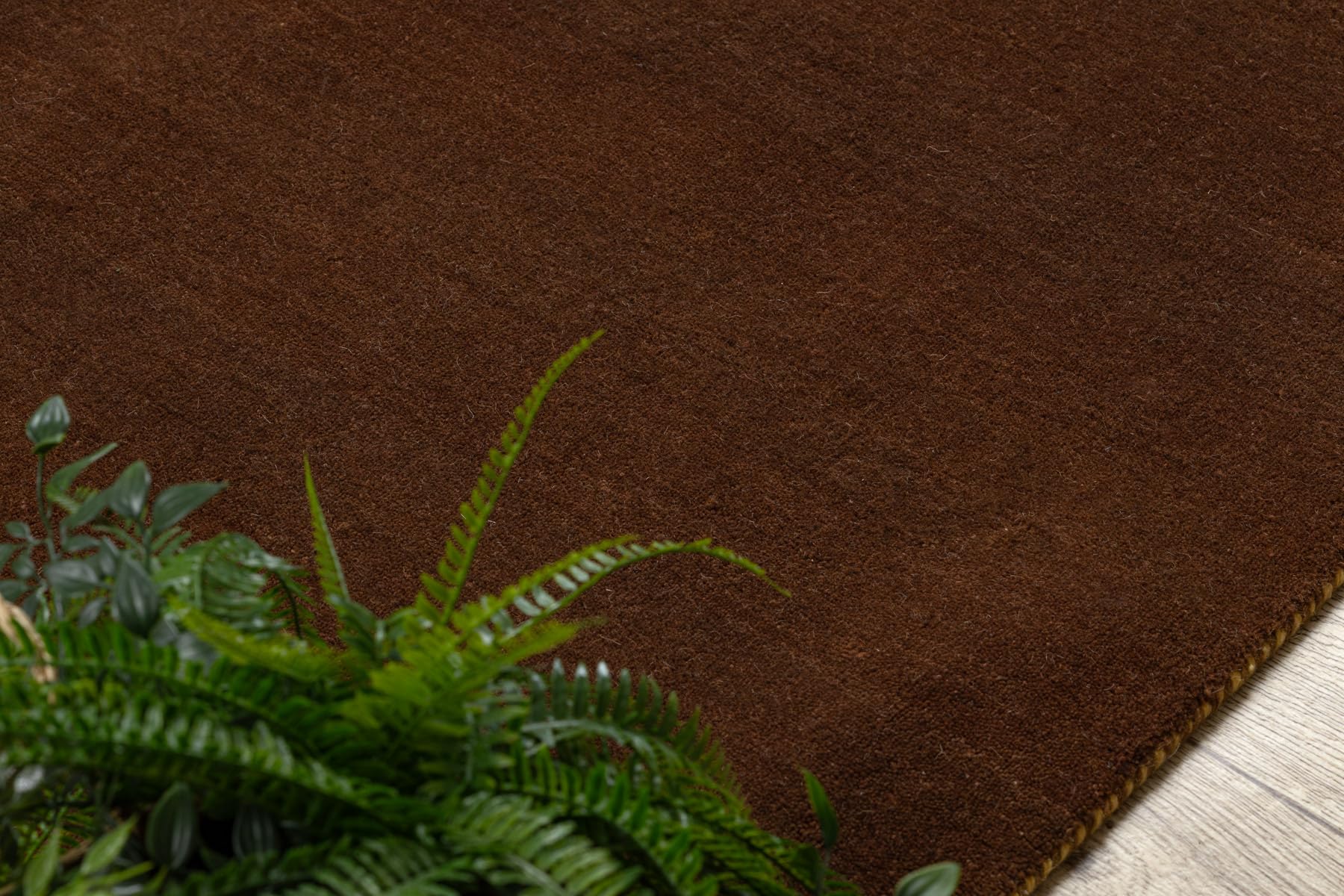 rugsx Tapis GABBEH Loom en Laine Marron - Tapis bohème tissé à la Main, Tapis Oriental en Laine, Tapis de Salon épais et Doux, 72x142 cm