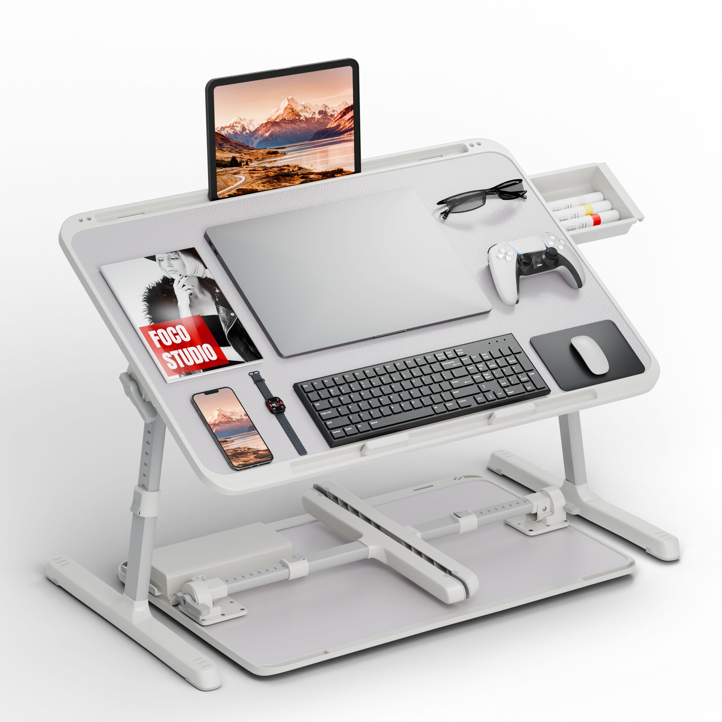 Photo 1 of Potuopy Adjustable Laptop Lap Desk, X-Large Foldable