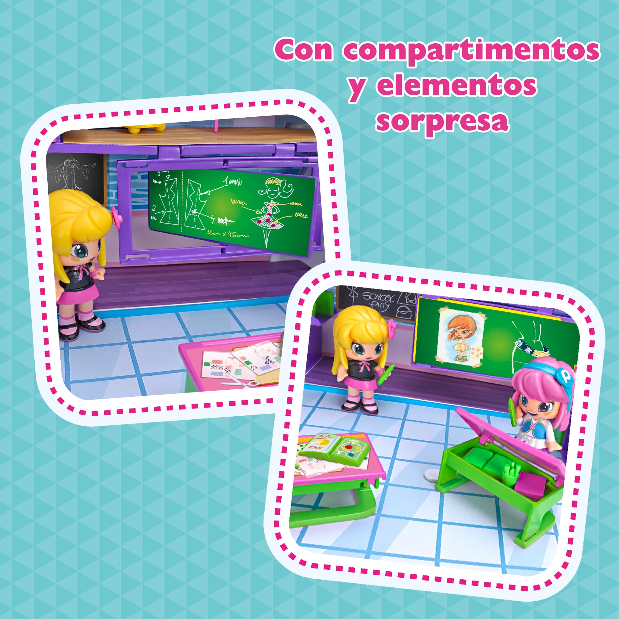 Pinypon PINY Institute of New York - PINY Institute, istituto con Accessori e Personaggio di Michelle, basata sulla Serie TV, per Bambine/i dai 4 Anni, Famosa (PNP03000)
